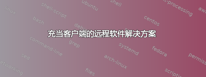 充当客户端的远程软件解决方案