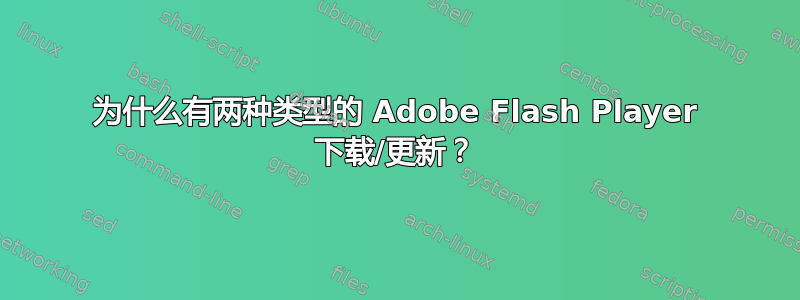 为什么有两种类型的 Adob​​e Flash Player 下载/更新？