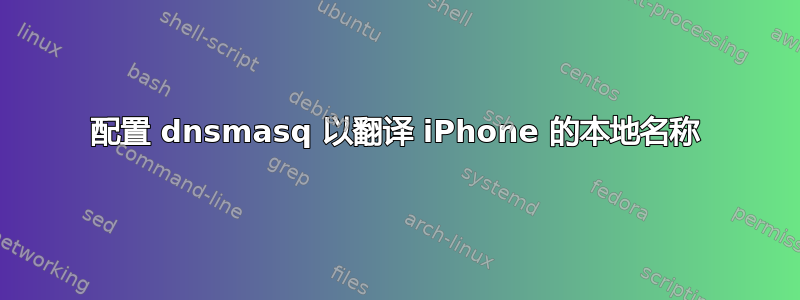 配置 dnsmasq 以翻译 iPhone 的本地名称