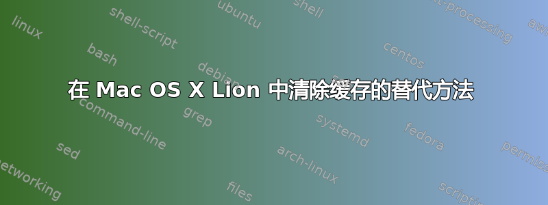 在 Mac OS X Lion 中清除缓存的替代方法