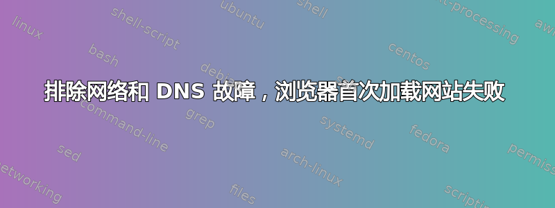 排除网络和 DNS 故障，浏览器首次加载网站失败