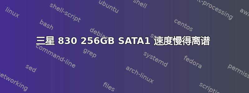 三星 830 256GB SATA1 速度慢得离谱