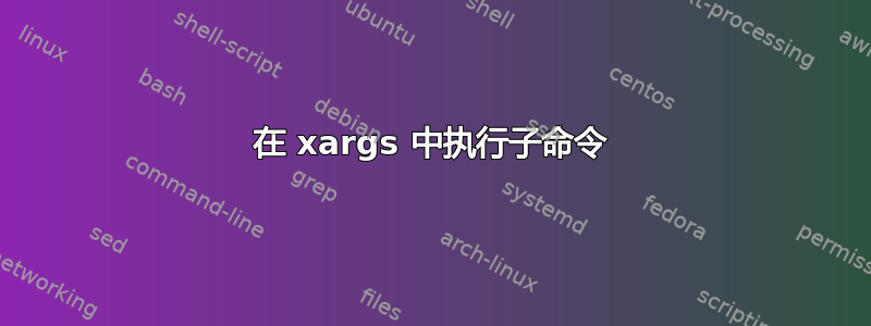 在 xargs 中执行子命令