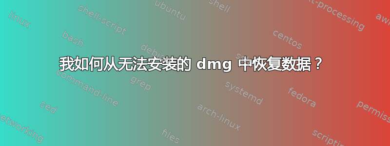 我如何从无法安装的 dmg 中恢复数据？