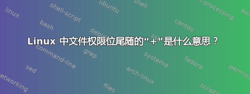 Linux 中文件权限位尾随的“+”是什么意思？