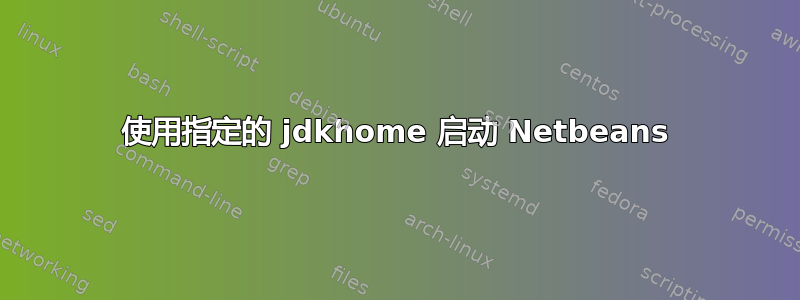 使用指定的 jdkhome 启动 Netbeans