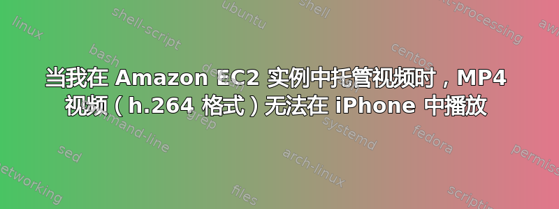 当我在 Amazon EC2 实例中托管视频时，MP4 视频（h.264 格式）无法在 iPhone 中播放