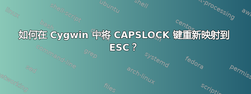 如何在 Cygwin 中将 CAPSLOCK 键重新映射到 ESC？