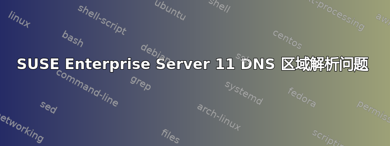 SUSE Enterprise Server 11 DNS 区域解析问题