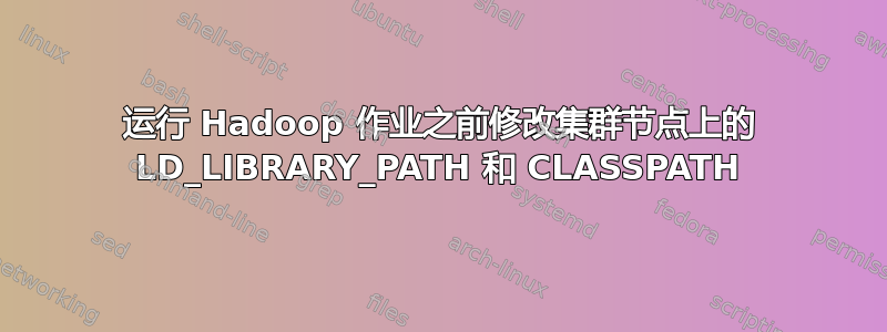 运行 Hadoop 作业之前修改集群节点上的 LD_LIBRARY_PATH 和 CLASSPATH