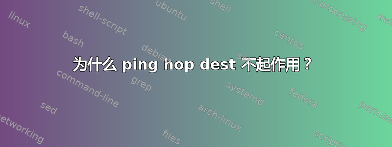 为什么 ping hop dest 不起作用？