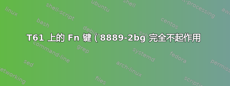 T61 上的 Fn 键（8889-2bg 完全不起作用