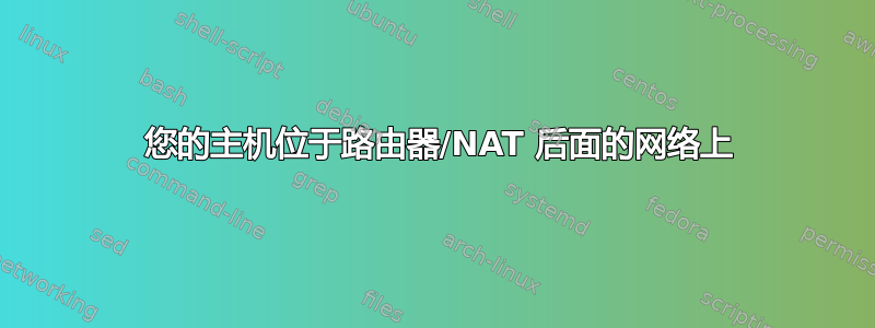 1 您的主机位于路由器/NAT 后面的网络上