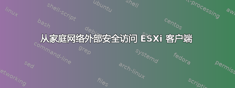 从家庭网络外部安全访问 ESXi 客户端