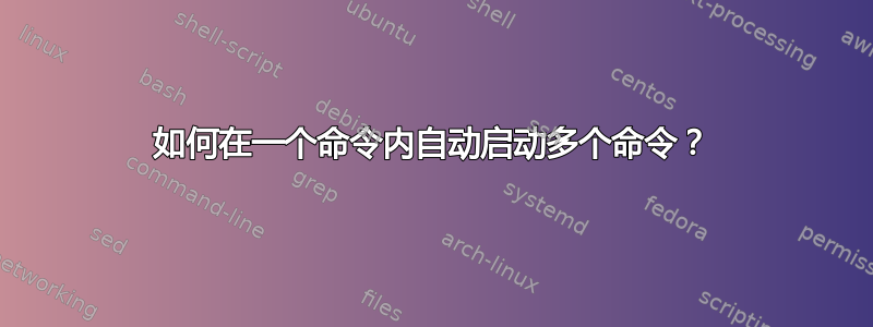 如何在一个命令内自动启动多个命令？