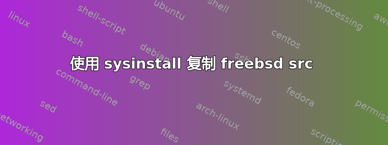 使用 sysinstall 复制 freebsd src