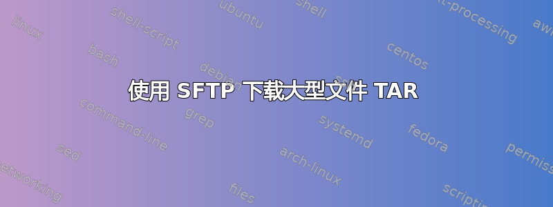 使用 SFTP 下载大型文件 TAR