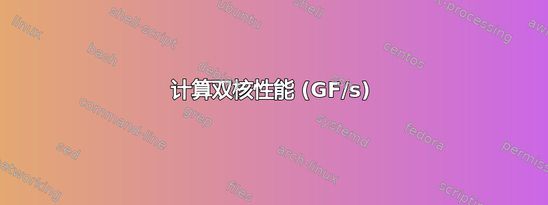 计算双核性能 (GF/s)