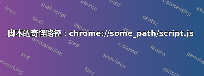 脚本的奇怪路径：chrome://some_path/script.js