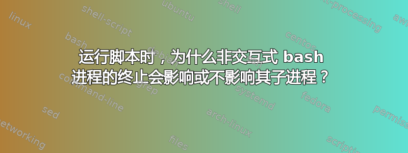 运行脚本时，为什么非交互式 bash 进程的终止会影响或不影响其子进程？