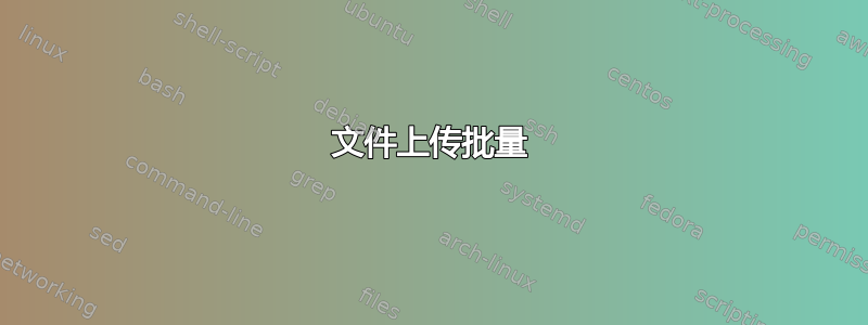 文件上传批量