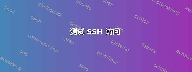 测试 SSH 访问