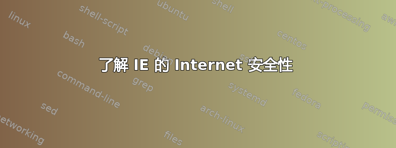 了解 IE 的 Internet 安全性