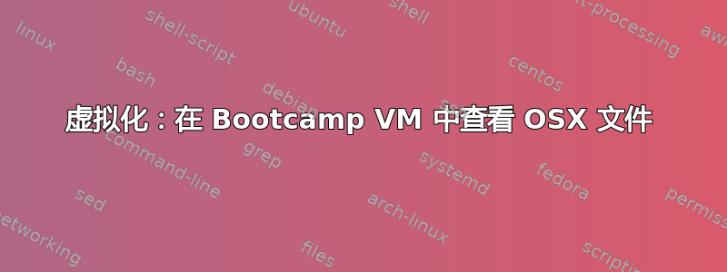 虚拟化：在 Bootcamp VM 中查看 OSX 文件