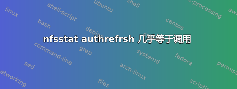 nfsstat authrefrsh 几乎等于调用