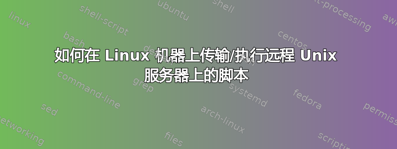 如何在 Linux 机器上传输/执行远程 Unix 服务器上的脚本