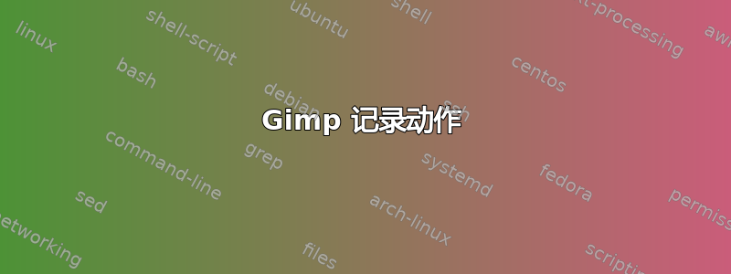 Gimp 记录动作