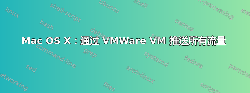 Mac OS X：通过 VMWare VM 推送所有流量