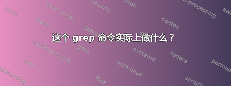 这个 grep 命令实际上做什么？