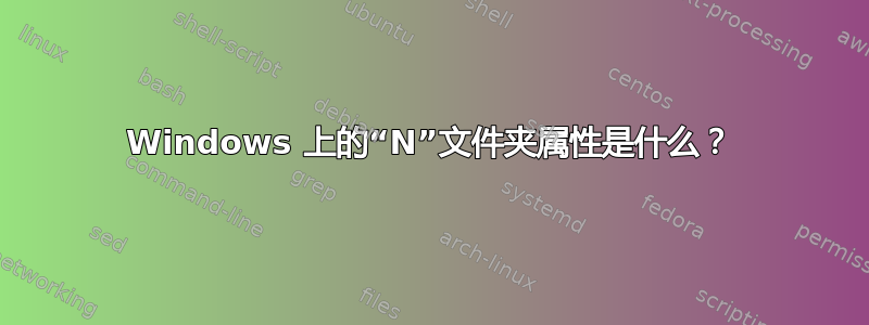 Windows 上的“N”文件夹属性是什么？