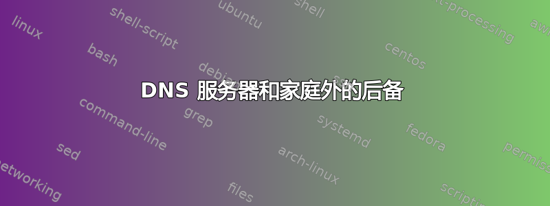 DNS 服务器和家庭外的后备