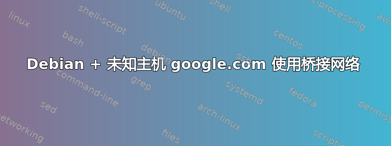 Debian + 未知主机 google.com 使用桥接网络