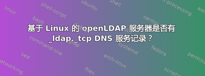 基于 Linux 的 openLDAP 服务器是否有 _ldap._tcp DNS 服务记录？