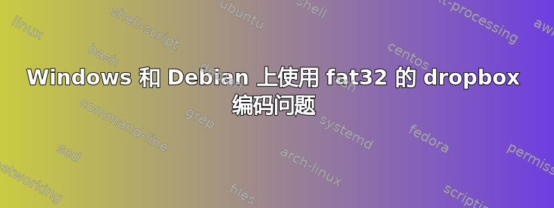 Windows 和 Debian 上使用 fat32 的 dropbox 编码问题