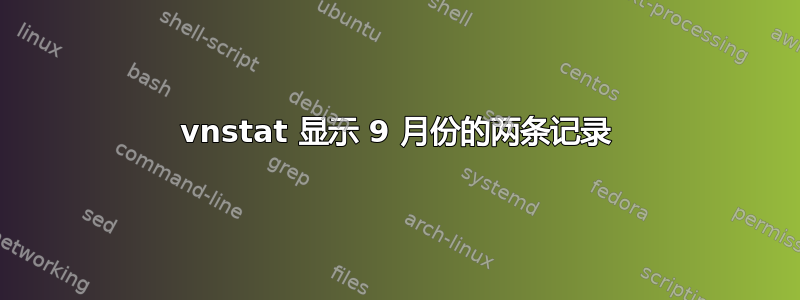 vnstat 显示 9 月份的两条记录