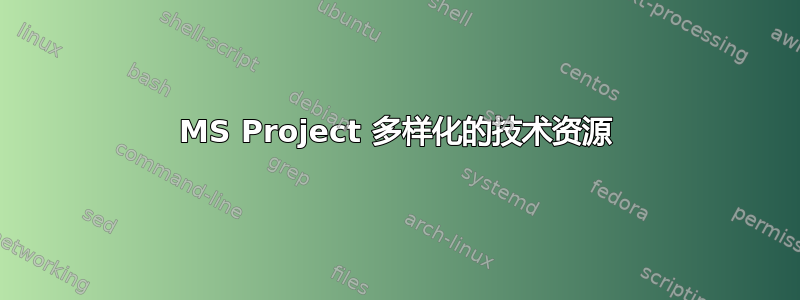 MS Project 多样化的技术资源