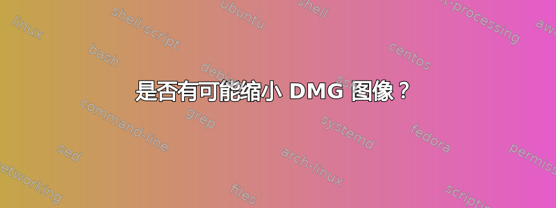 是否有可能缩小 DMG 图像？