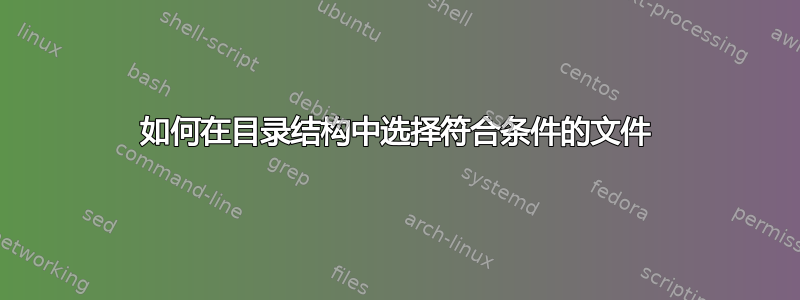 如何在目录结构中选择符合条件的文件