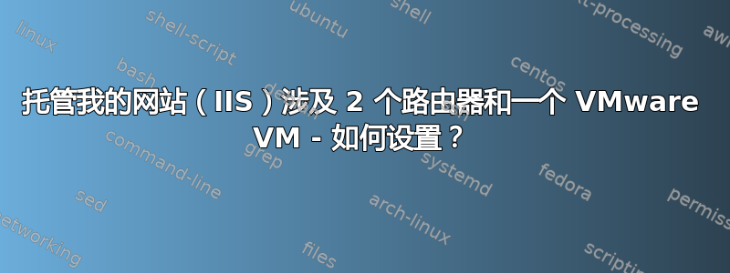 托管我的网站（IIS）涉及 2 个路由器和一个 VMware VM - 如何设置？