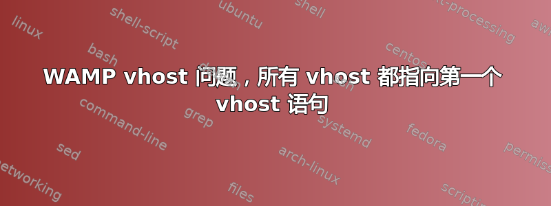 WAMP vhost 问题，所有 vhost 都指向第一个 vhost 语句