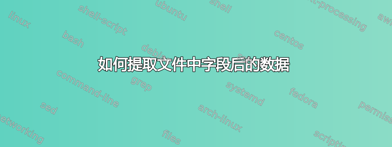 如何提取文件中字段后的数据