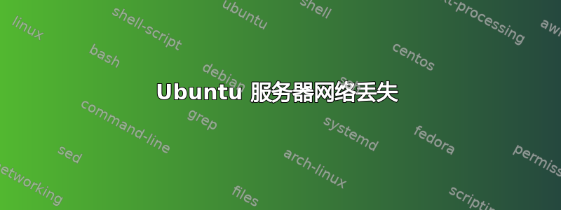 Ubuntu 服务器网络丢失