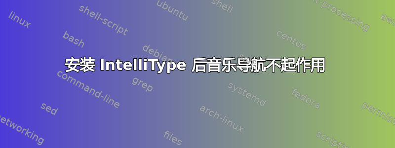 安装 IntelliType 后音乐导航不起作用