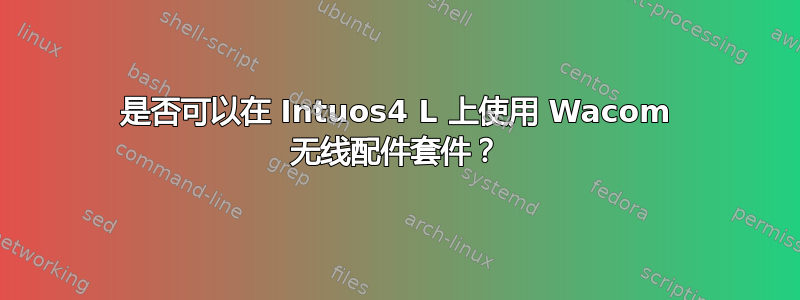 是否可以在 Intuos4 L 上使用 Wacom 无线配件套件？