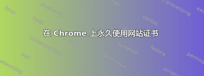 在 Chrome 上永久使用网站证书