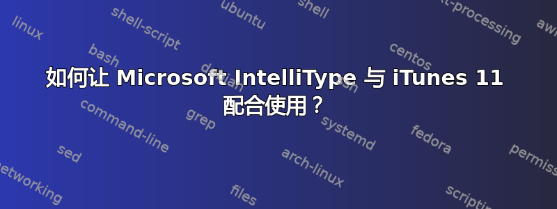 如何让 Microsoft IntelliType 与 iTunes 11 配合使用？